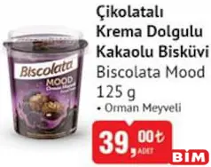 BİSCOLATA MOOD ÇİKOLATALI KREMA DOLGULU KAKAOLU BİSKÜVİ ORMAN MEYVELİ 125 G